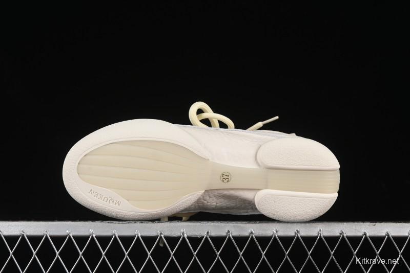 Alexander McQueen Flexion Retro Sneakers in Off-White with Anatomical Design and Split Sole - 2024s