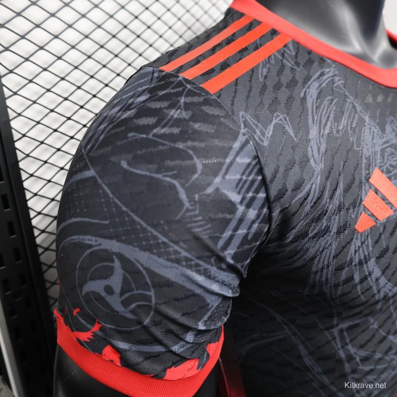 Player Version 2025 Japan National Team Black with Anime Character Design Jersey