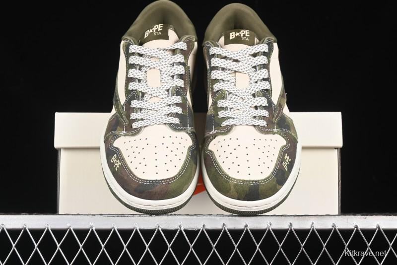 Nike Air Jordan 1 Low OG SP Travis Scott x Fragment Design Collaboration Sneakers - CH6336-014