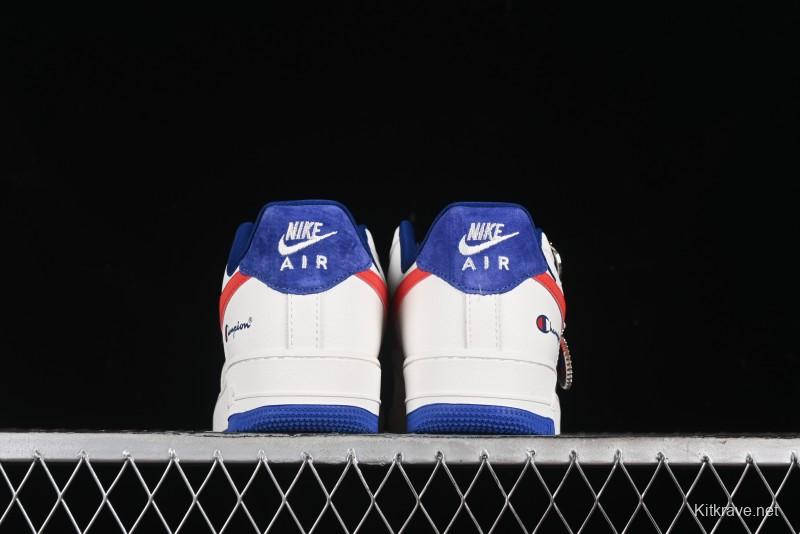 Nike Air Force 1 '07 Low Champion Collaboration - Blue White Red Low-Top Casual Sneakers - KK1988-002