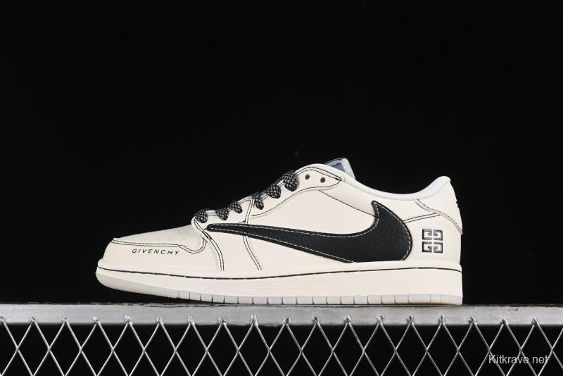 Nike Travis Scott x Fragment Design x Air Jordan 1 Low OG SP AJ1 Low Top Casual Sneakers - XY2688-111