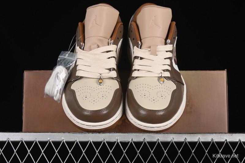 Nike Air Jordan 1 Low AJ1 Black Myth Wukong - Dark Monkey King Low Top Casual Sneakers - HF5753-221