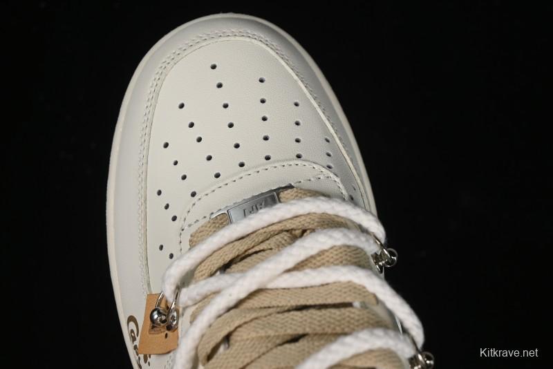 Nike Air Force 1 Low x Capybara "Pearl Girl" Casual Sneakers with Lace-Up Design - LV0506-505