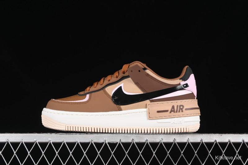 Nike Air Force 1 Shadow Low-Top Sneakers with Lightweight EVA Midsole and Anti-Slip RB Rubber Outsole - DZ1847-200