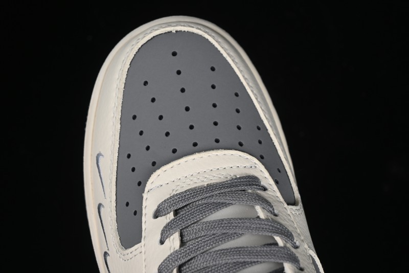 Nike Air Force 1 '07 Low The North Face Bear Collaboration - Beige Grey Swoosh Low-Top Casual Sneakers - KK1988-011