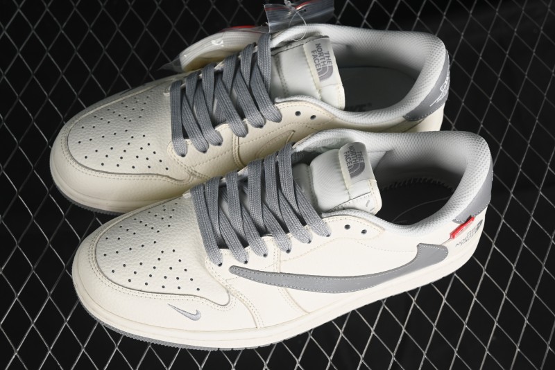 Nike Travis Scott x Fragment Design x Air Jordan 1 Low OG SP AJ1 Supreme North Face Collaboration - DIY1688-001