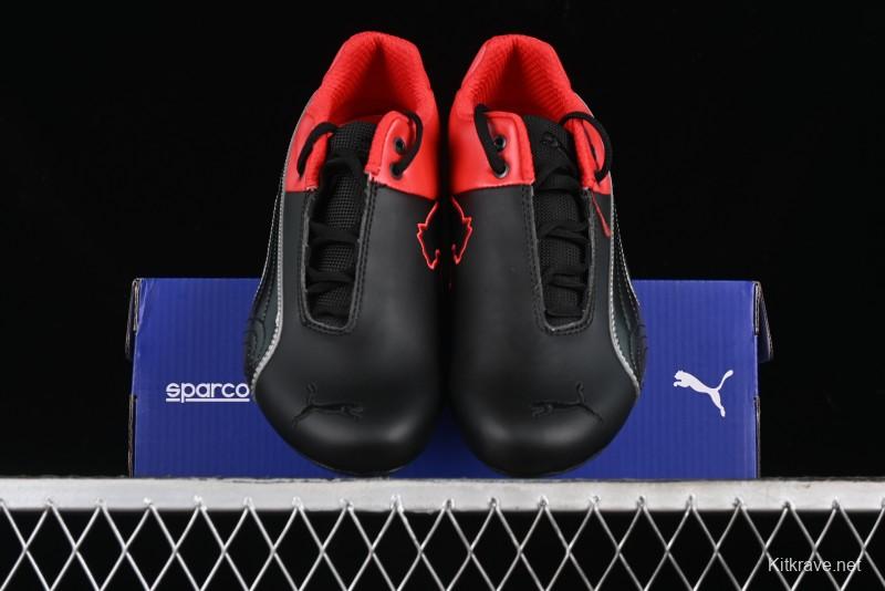 Puma Sparco Future Round Toe Lace-Up Low-Top Lifestyle Casual Shoes in Leather and Fabric - 307889-03