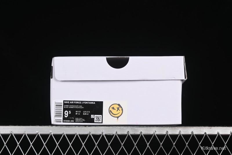 Nike Air Force 1 Fontanka Custom Graffiti Low-Top Casual Sneakers with Deconstructed Dual Laces - DV6984-001