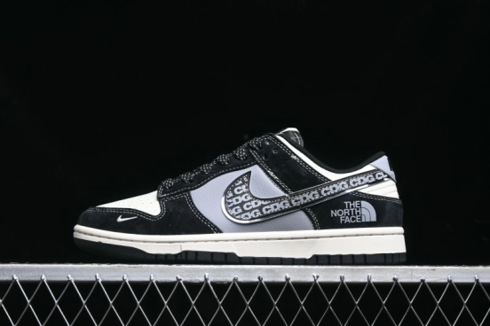 Nike SB Dunk Low The North Face Collaboration - EDG Print Anniversary Customized Low-Top Casual Sneakers - XS1086-005