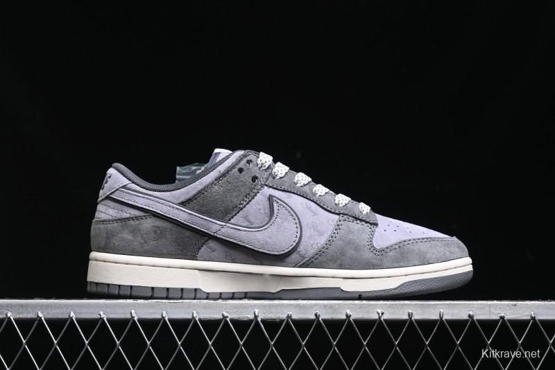 Nike SB Dunk Low Stussy Collaboration - Granite Grey Anniversary Custom Low-Top Casual Skate Shoes - XS1086-008