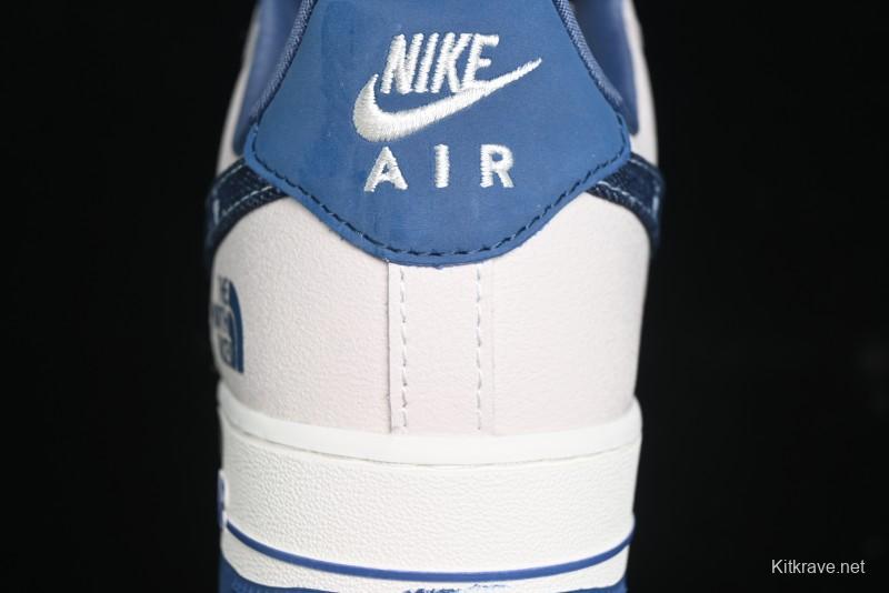 Nike Air Force 1 '07 Low The North Face Collaboration - Blue Floral Swoosh Casual Sneakers - KK1988-021