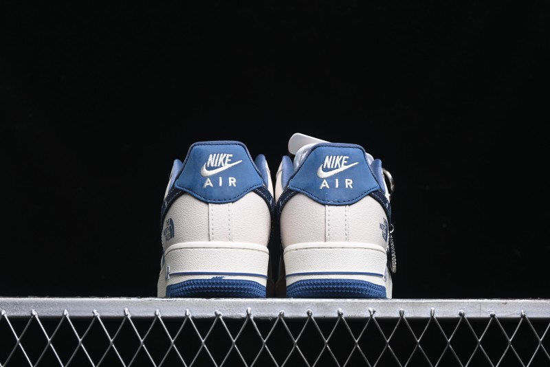 Nike Air Force 1 '07 Low The North Face Collaboration - Blue Floral Swoosh Casual Sneakers - KK1988-021