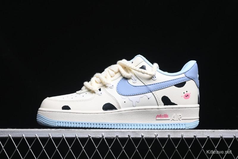 Nike Air Force 1 '07 Low Milk Pig Casual Lace-Up Sneakers - BD7701-110
