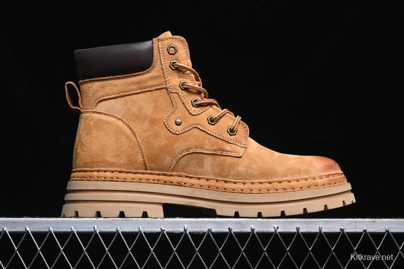 ECCO Exostrike Series Work Leather Anti-Slip Platform Boots - 63890801003