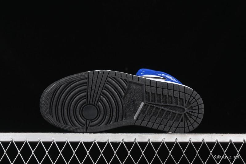 Nike Air Jordan 1 Mid AJ1 Basketball Shoes White Blue - DQ8423-402