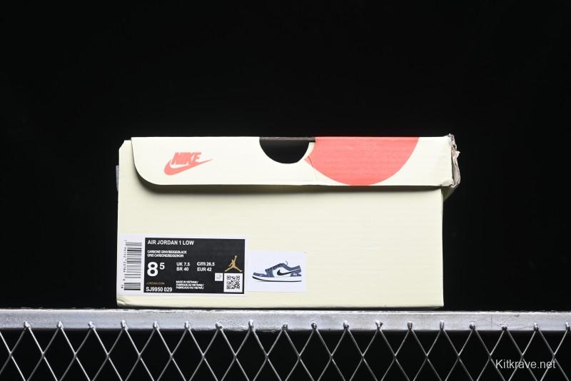 Nike Air Jordan 1 Low Stussy Collaboration Pig Grey Black Swoosh Custom Retro Basketball Shoes - SJ9950-029