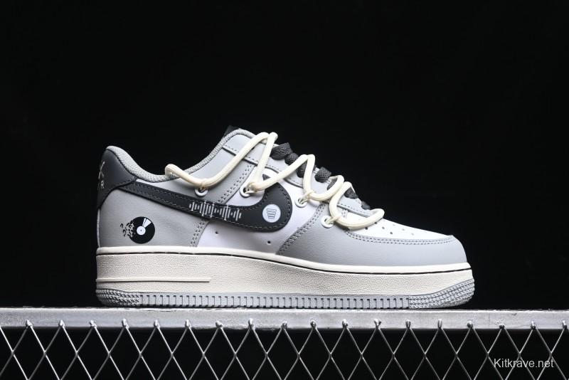 Nike Air Force 1 Low "Vinyl" Casual Sneakers with Lace-Up Design - KS6896-666