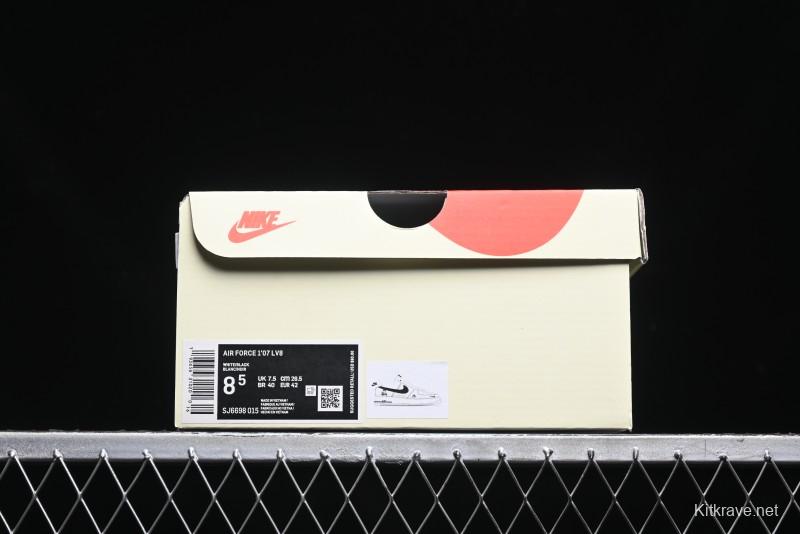 Nike Air Force 1 '07 Low Stussy Collaboration - White Black Swoosh Red Tab Low-Top Casual Sneakers - SJ6698-015