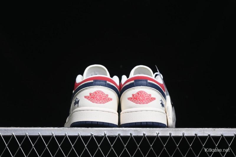 Nike Air Jordan 1 Low AJ1 Stussy Collaboration - Retro Basketball Shoes - XX3318-566