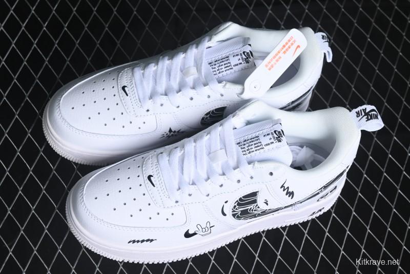 Nike Air Force 1 '07 Low "Smiley Face" Casual Sneakers - FB8971-020