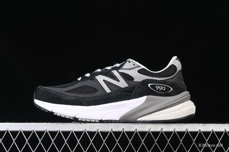 New Balance 990 Series Premium Retro Running Shoes with Carbon Fiber Midsole - M990BK6