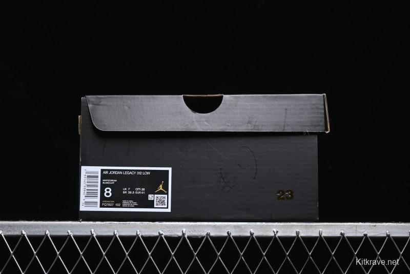 Nike Air Jordan Legacy 312 Low Sneakers with Velcro Strap and Triple Fusion Design - FQ7827-102