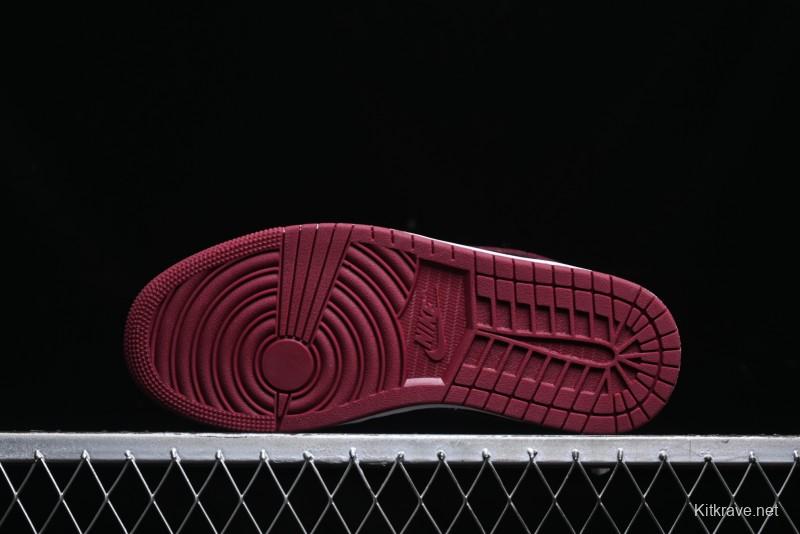 Nike Air Jordan 1 Low AJ1 Black Wine Red Metallic Wings DB6491-600