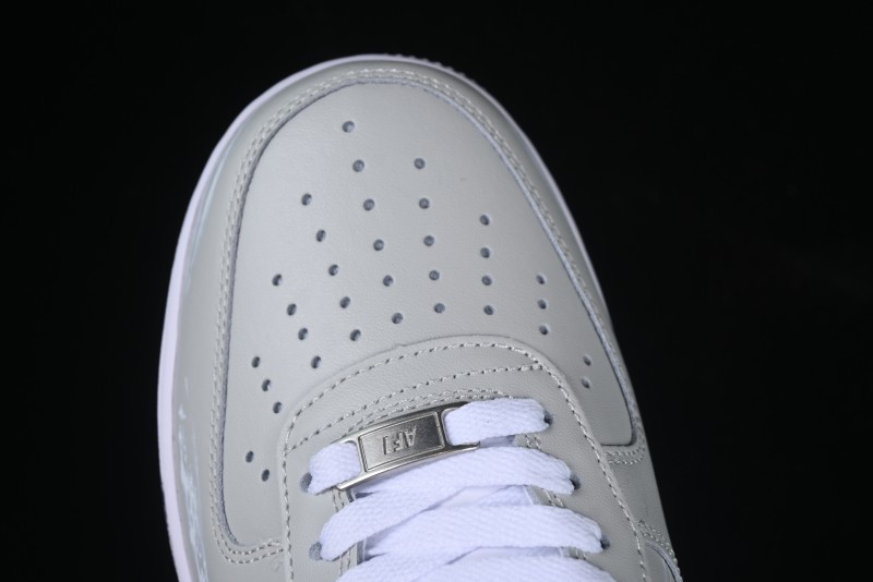 Nike Air Force 1 '07 Low Shadow Knight Grey White Black Casual Sneakers - CW2288-111