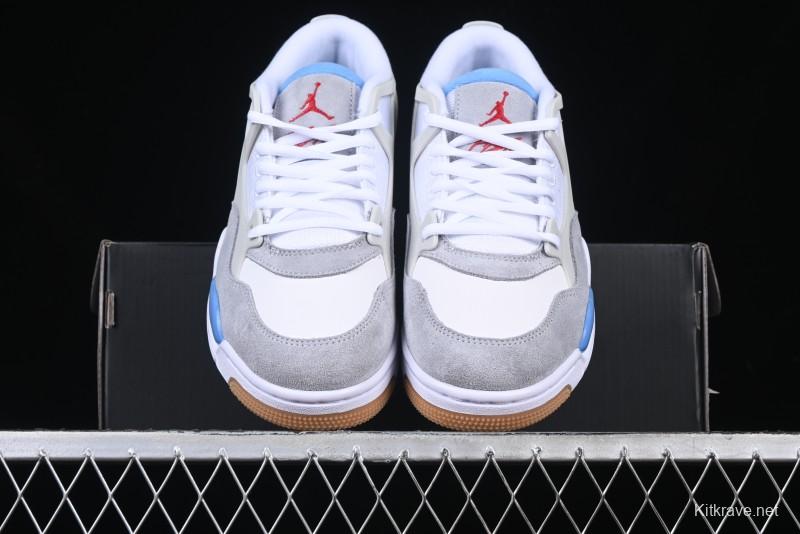 Nike Air Jordan 4 Remastered Retro Sneakers in White Blue - FQ7939-104