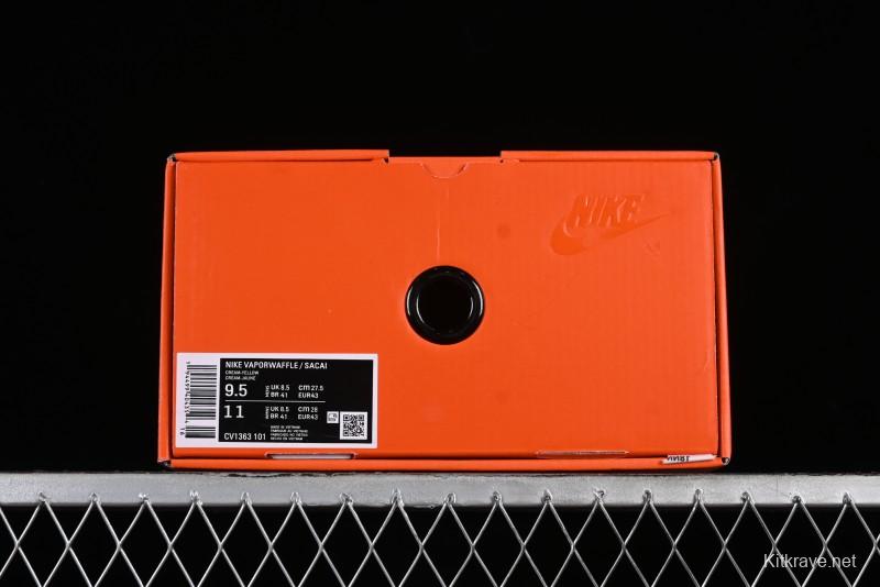 Nike Sacai VaporWaffle 3.0 Deconstructed Sneakers with Overlapping Swoosh and Dual Tongue - CV1363-101