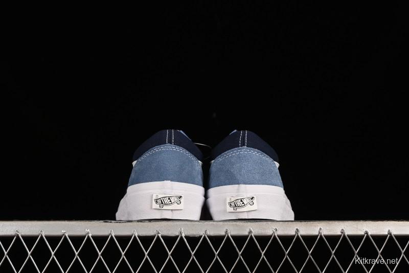 Vans Sk8-Mid Reissue 83 High-End Blue Suede Retro Skate Shoes - VN000CQDDWR