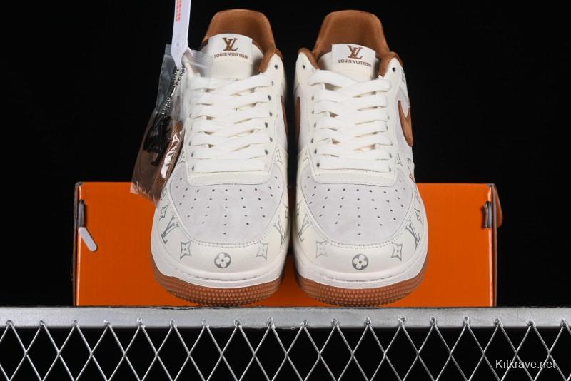 Nike Air Force 1 '07 Low LV Collaboration - Beige Brown Pigskin Casual Shoes CV1724-112