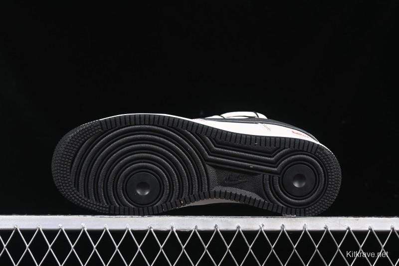 Nike Air Force 1 '07 Low Supreme Collaboration - Beige Red Lace-Up Low-Top Casual Sneakers SJ1198-104