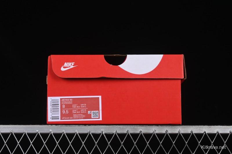 Nike Air Max 90 Retro Running Shoes with Air Cushion - HF3449-100