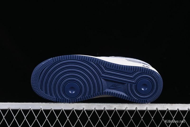 Nike Air Force 1 '07 Low The North Face x CDG Blue Double Swoosh Casual Sneakers - DM6688-019