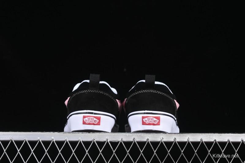 Vans Knu Skool Black Pink Color Comfortable Fashion Anti-Slip Wear-Resistant Low-Top Casual Skate Shoes - VN0009QCB9P