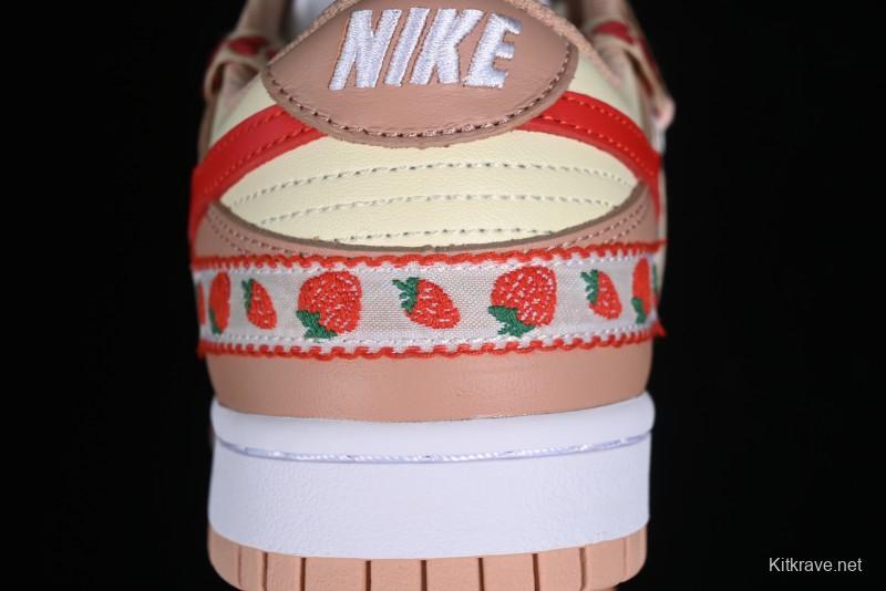 Nike Dunk Low SB Christmas Gift Strawberry Cake Casual Sneakers with Dual Laces - DD1503-118