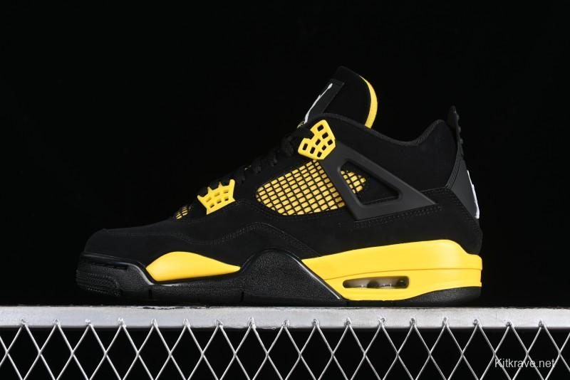 Nike Air Jordan 4 Retro Basketball Shoes Thunder - DH6927-017