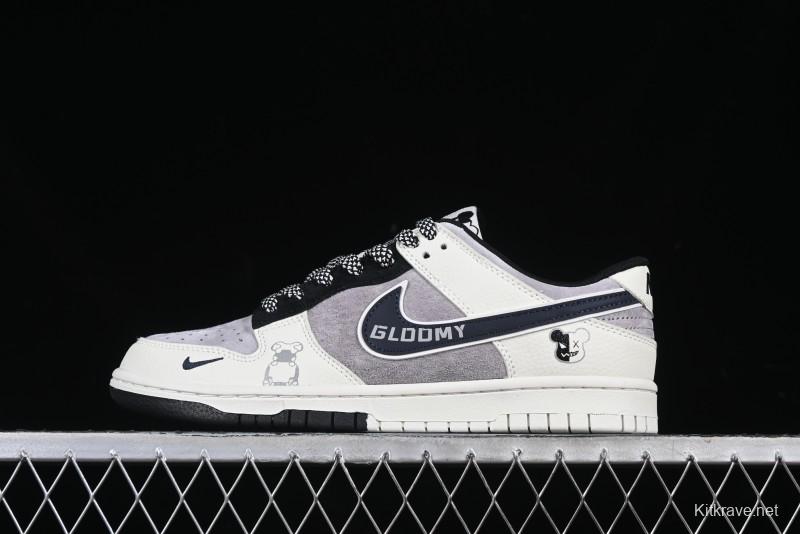 Nike SB Dunk Low Violent Bear Collaboration Two-Tone Swoosh Anniversary High-End Custom Low-Top Casual Skate Shoes - DJ2024-111