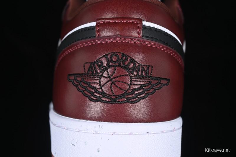 Nike Air Jordan 1 Low AJ1 Retro Lifestyle Sneakers in White and University Red - HF3148-102