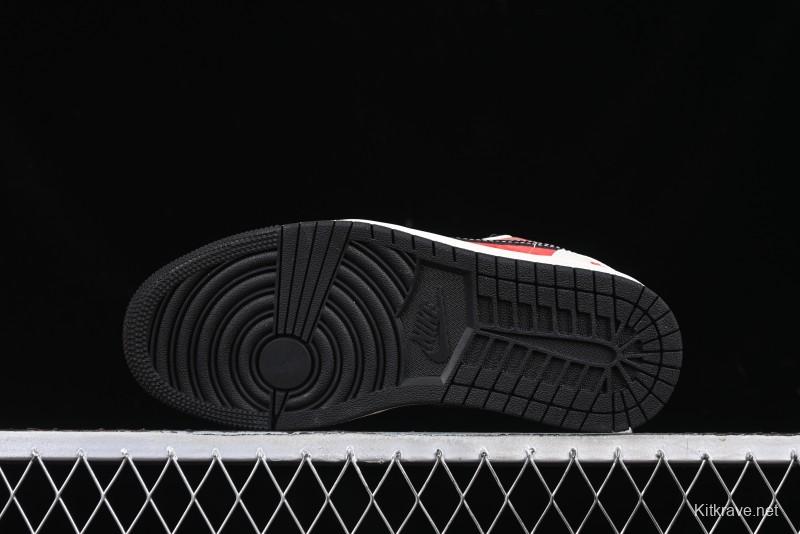 Nike Air Jordan 1 Low Supreme Collaboration Year of the Snake Limited Edition Retro Basketball Shoes - FC1688-203