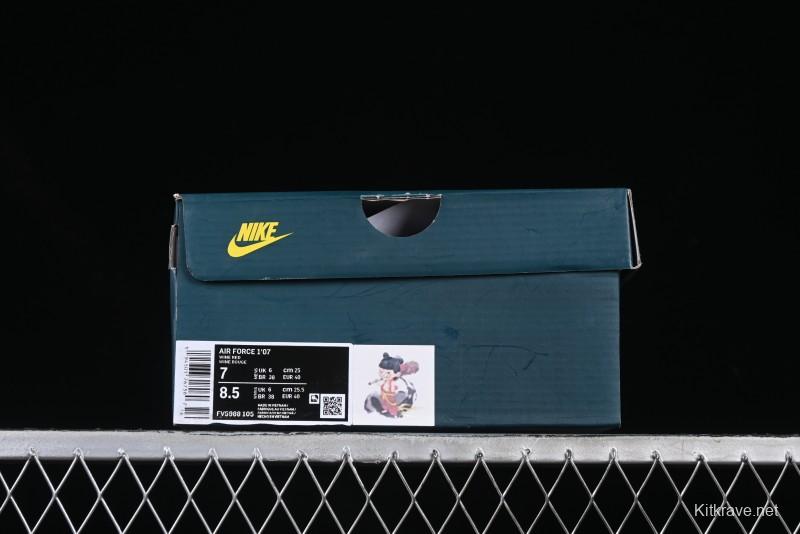 Nike Air Force 1 '07 Low "Nezha" 2D Hand-Painted Doodle Casual Sneakers with Full-Length Air Cushion - FV5988-105