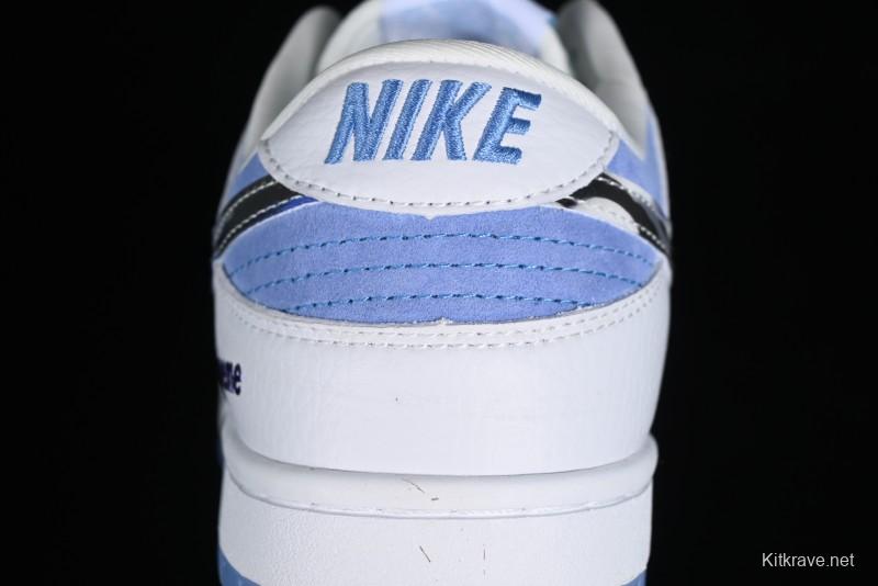 Supreme x Nike SB Dunk Low Royal Blue Anniversary High-End Custom Casual Skate Shoes - JH8039-936