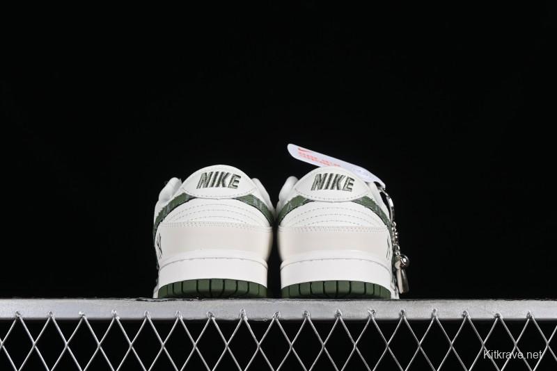 Nike SB Dunk Low MLB Collaboration - Green Denim Anniversary Custom Low-Top Casual Skate Shoes - DQ1098-345