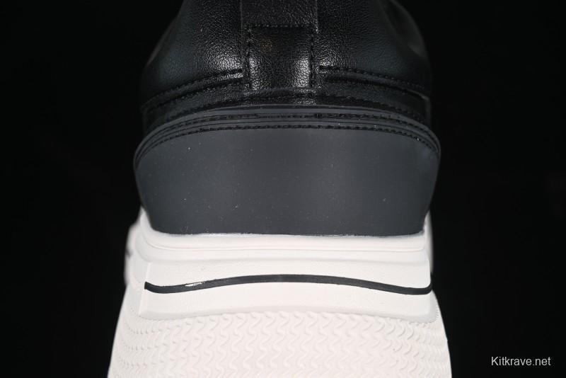 Shoot Brand Replay Black Plum Retro Comfort Leather Anti-Slip Platform Low-Top Casual Sneakers - AJD4