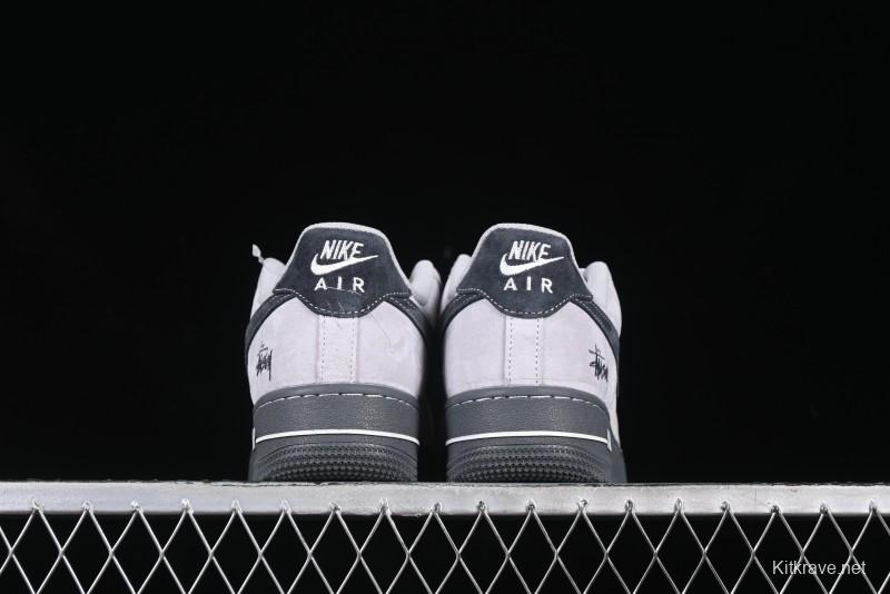 Nike Air Force 1 '07 Low Stussy Collaboration Beige Grey Jade Sole Low-Top Casual Sneakers - XZ6188-196