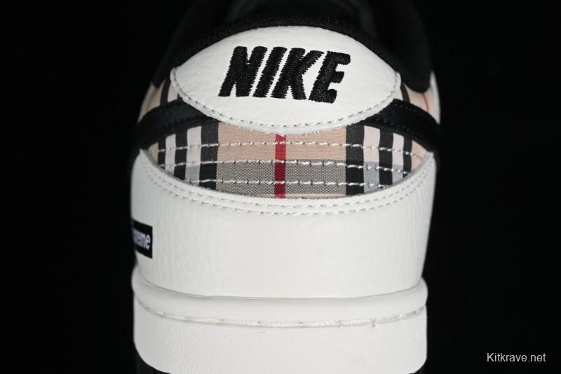 Nike Supreme SB Dunk Low Plaid Colorway Low-Top Casual Skateboarding Shoes - SP1098-051