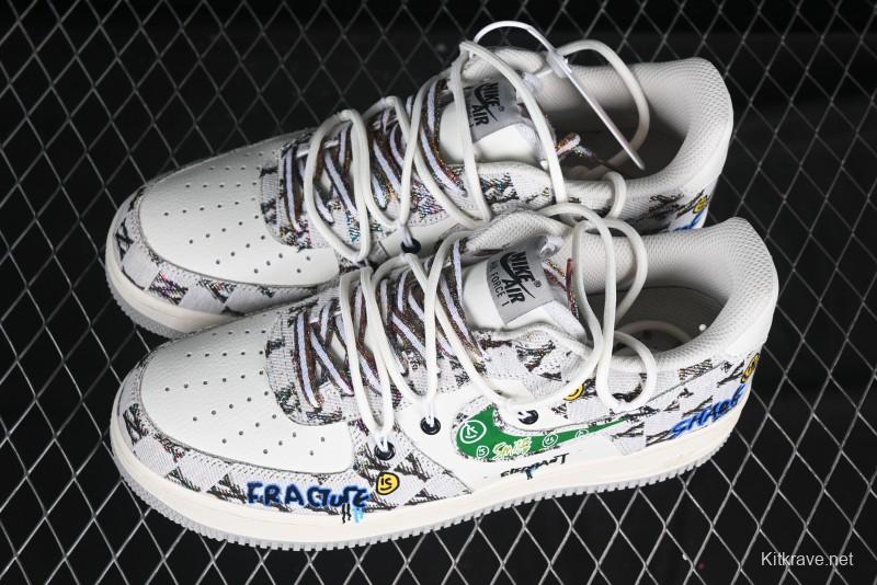 Nike Air Force 1'07 Low Hip Hop MLB Casual Lace-Up Sneakers - BD0077-333