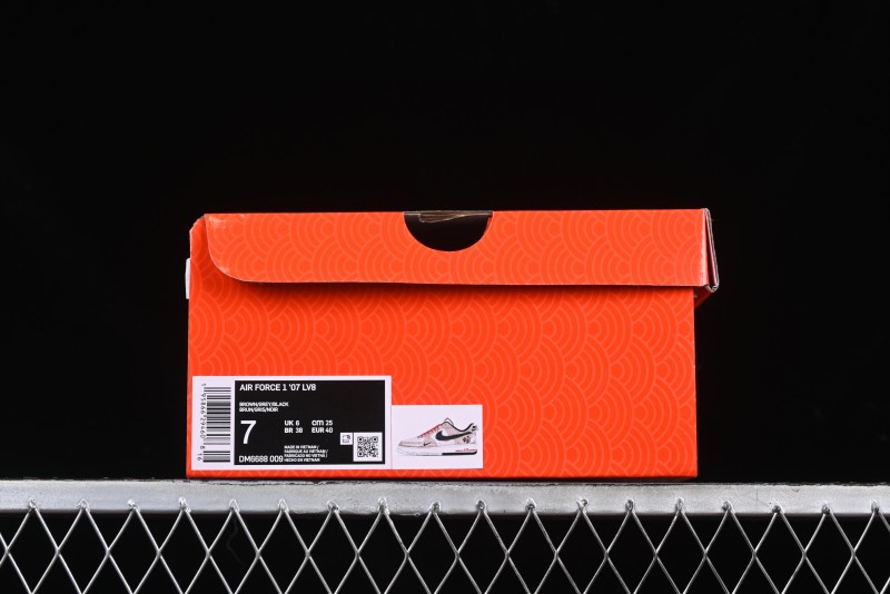 Nike Air Force 1 '07 Low Year of the Snake Limited Edition Grey Black Snake Scale Low-Top Casual Sneakers - DM6688-009