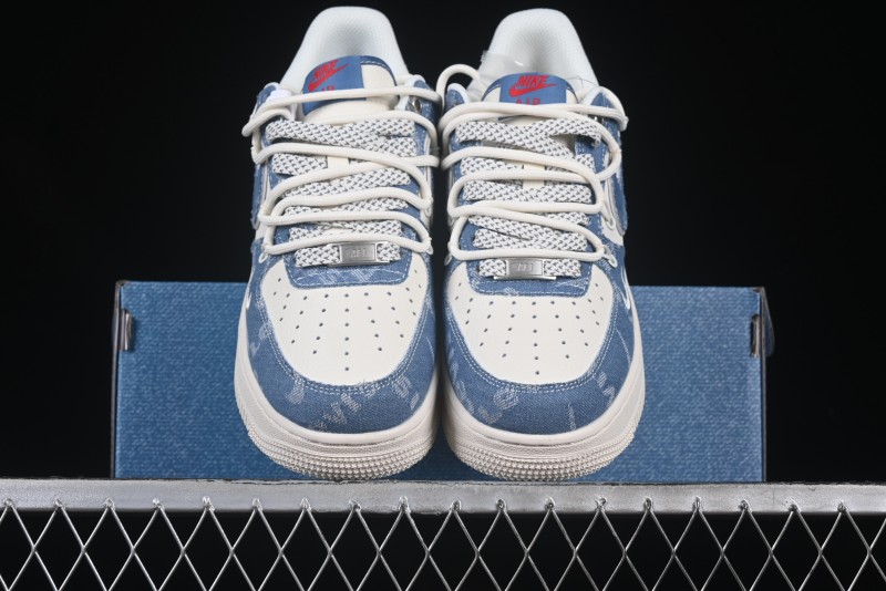 Nike Air Force 1 '07 Low Levi's Denim Patchwork Lace-Up Casual Sneakers - SJ1198-001
